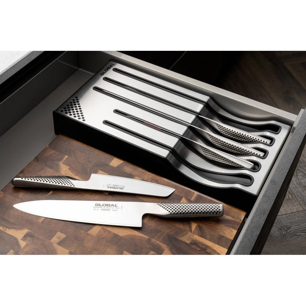 Global Knife Sets G-88/239511 Global 5 Piece Kitchen Knife Set With Storage Dock 6 Global Knife Sets G-88/239511 Global 5 Piece Kitchen Knife Set With Storage Dock - Image 4