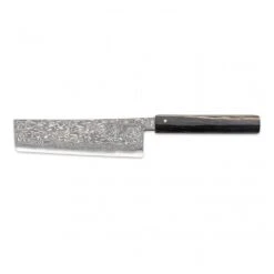 Hinoura Tsukasa FAN OUT Hinoura Tsukasa 16cm Nakiri Black Mushin Damascus Black Handle