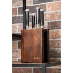 Katana Saya Pakkawood Katana Saya Pakkawood 6 Piece Knife Block Set -Knives Shop katana saya pakkawood 6 piece knife block set p1417 11676 image