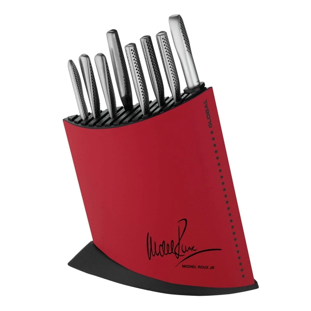 Knives Shop -Knives Shop michel roux jnr global 10 piece mrj knife block set in red p497 5778 image
