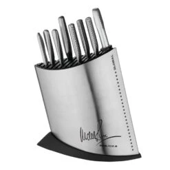 Michel Roux Jnr Global 10 Piece MRJ Knife Block Set In Stainless Steel