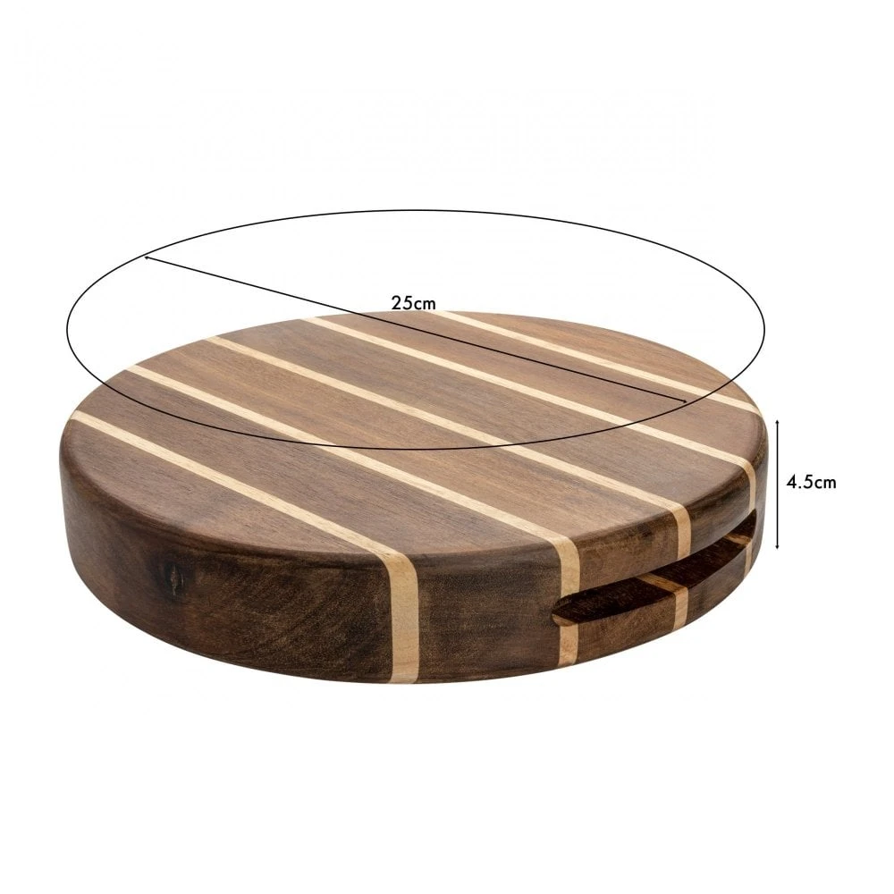 Rockingham Forest Rockingham Forest Extra Thick Multi-wood Round Cutting Board 4 Rockingham Forest Rockingham Forest Extra Thick Multi-wood Round Cutting Board - Image 2