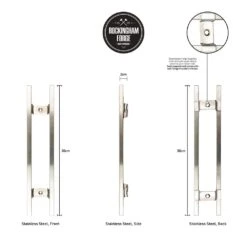 Rockingham Forge 12" Magnetic Stainless Steel Knife Rack With 6 Utensil Hooks And Wall Fixings -Knives Shop rockingham forge 12 magnetic stainless steel knife rack with 6 utensil hooks and wall fixings p998 4467 image