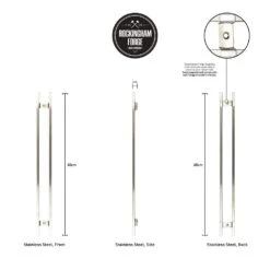 Rockingham Forge 60cm Magnetic Stainless Steel Knife Rack With 6 Utensil Hooks And Wall Fixings -Knives Shop rockingham forge 60cm magnetic stainless steel knife rack with 6 utensil hooks and wall fixings p1000 4478 image