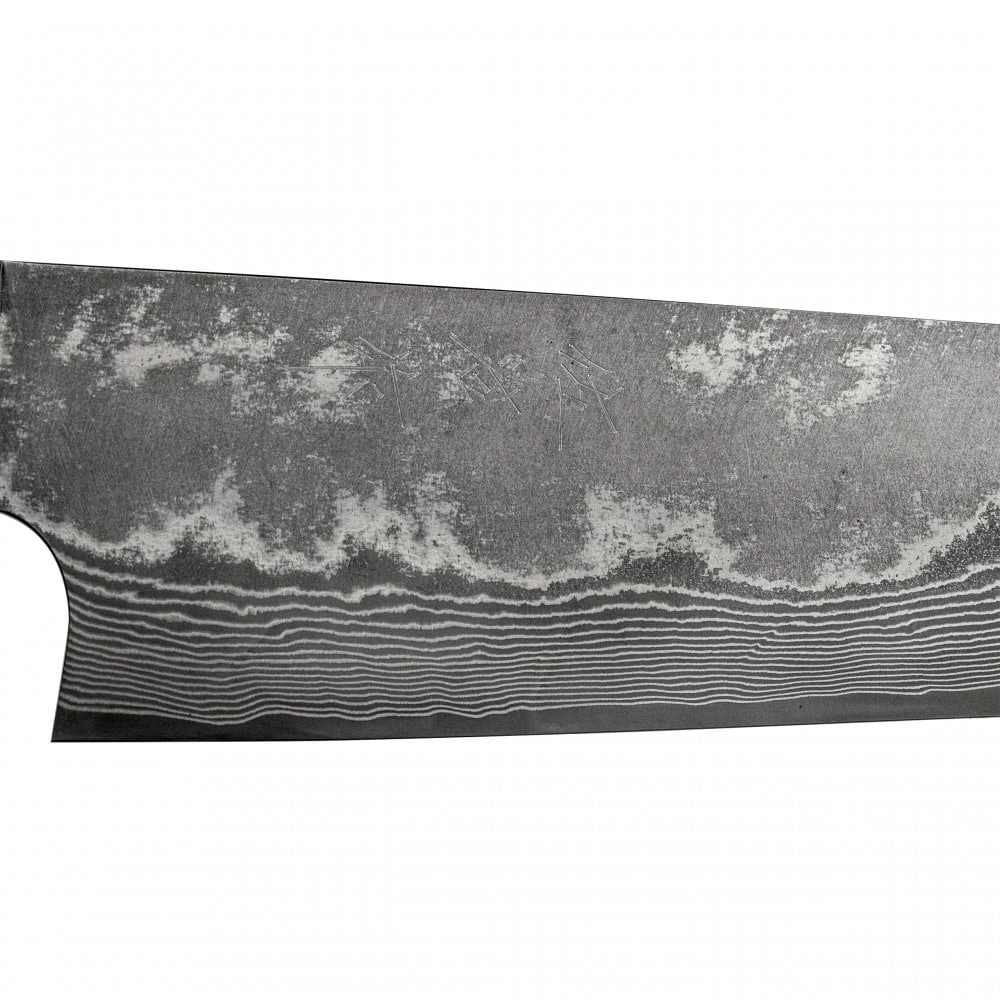 Takeshi Saji Takeshi Saji VG-10 Damascus 18cm Santoku Knife With Black Mikarta Handle 4 Takeshi Saji Takeshi Saji VG-10 Damascus 18cm Santoku Knife With Black Mikarta Handle - Image 2