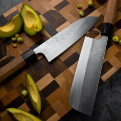 Yoshimi Kato 16.5cm Santoku Knife Aogami Super -Knives Shop yoshimi kato 16 5cm santoku knife aogami super p1377 8567 image